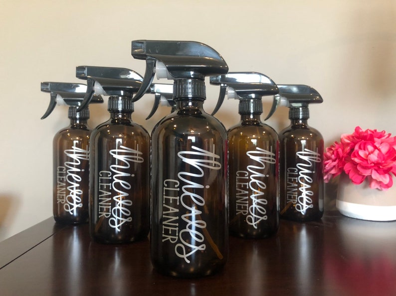 Thieves Cleaner Onguard Cleaner 16 Oz Glass Spray Bottle Etsy
