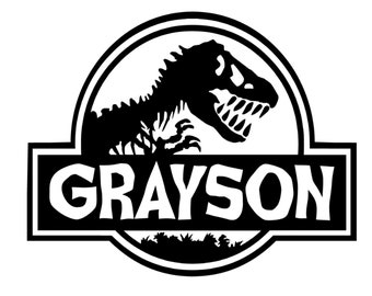 Jurassic Vinyl Decal | Dinosaur Sticker Decal | Tumbler Decals | Choose from Different Sizes and Colors