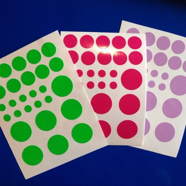 27 Vinyl Dots | DIY Projects | Different Size Dot Stickers