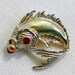 Jolie Broche Vintage En Bronze - Motif Panier - Bijou Ancien - Occasion