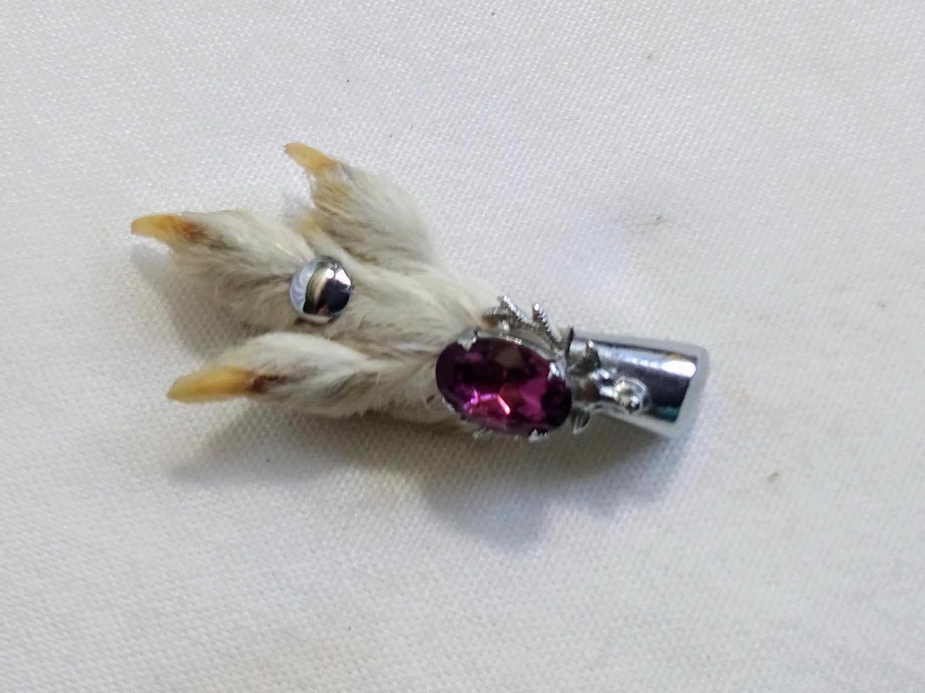 JP373. Vintage Silver Hallmarked Grouse Foot Brooch or Kilt