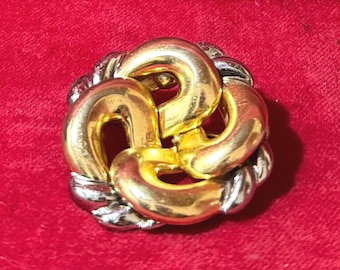 Christian Dior GROSSE Vintage Curled Flower Brooch Signed Grossé