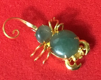 Broche Fleur Vintage En Perles De Nacre Dorée - Élégance Rétro, Parfait état