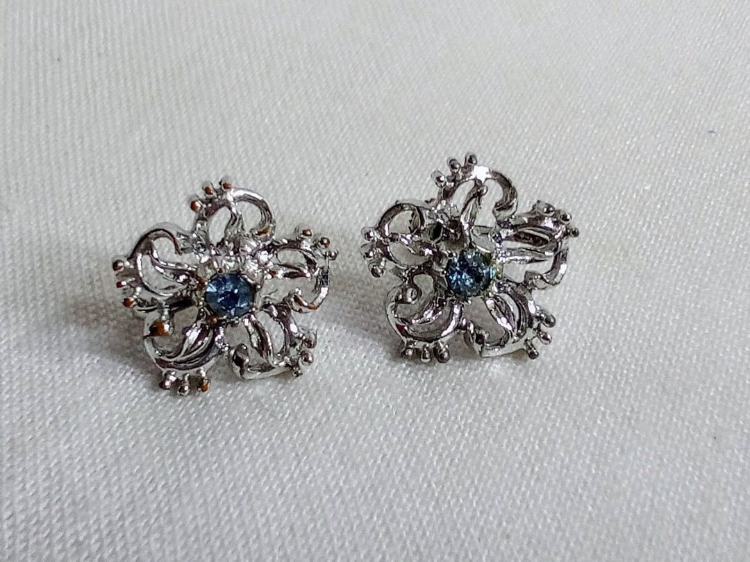 【HYERES LOR】23FW★ Colombe d'Or Silver Stone Ear Clip Vintage Delft 835 Silver Clip-On Earrings | eBay