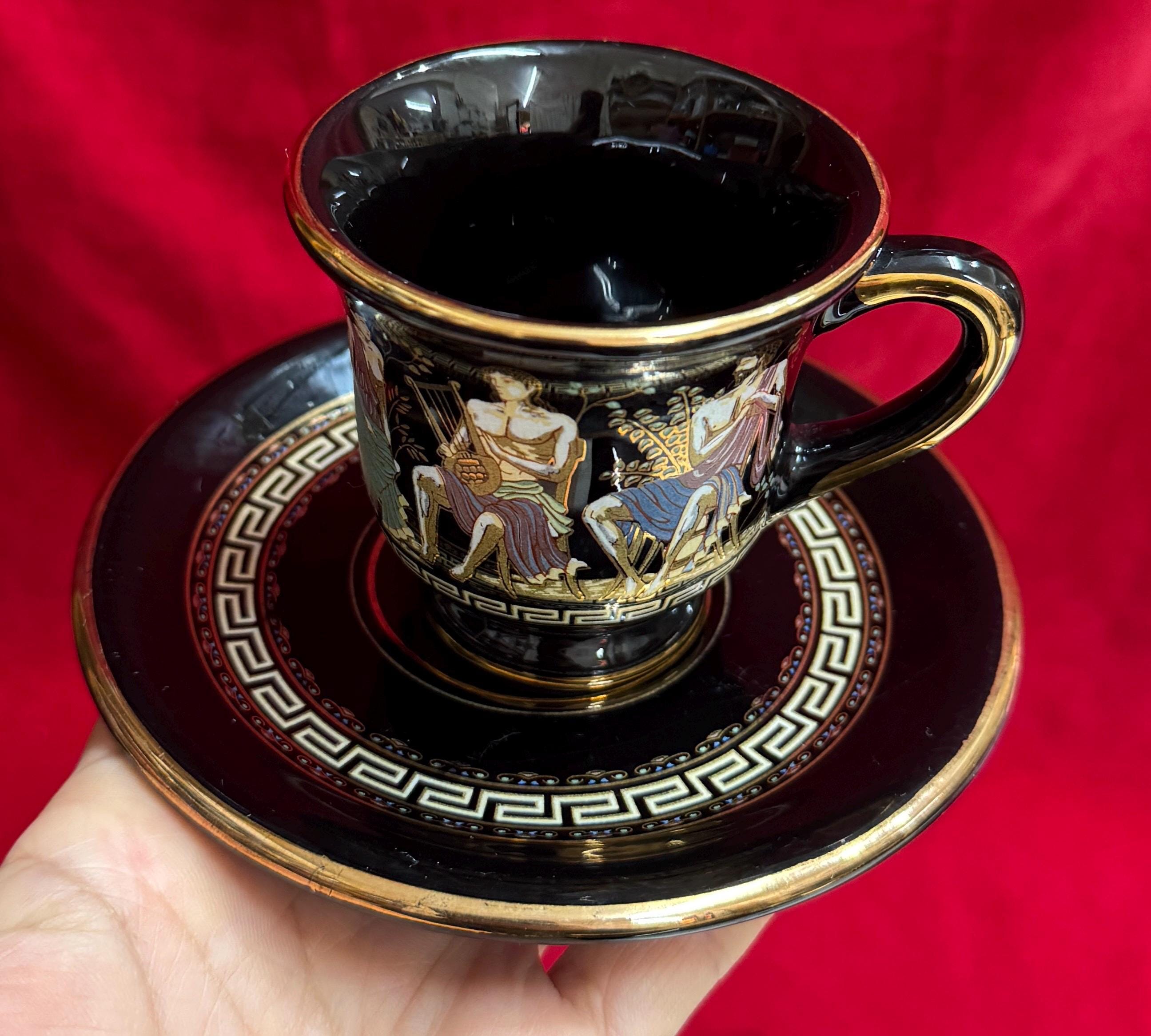 Greek 24k Tea Cup Set - Etsy