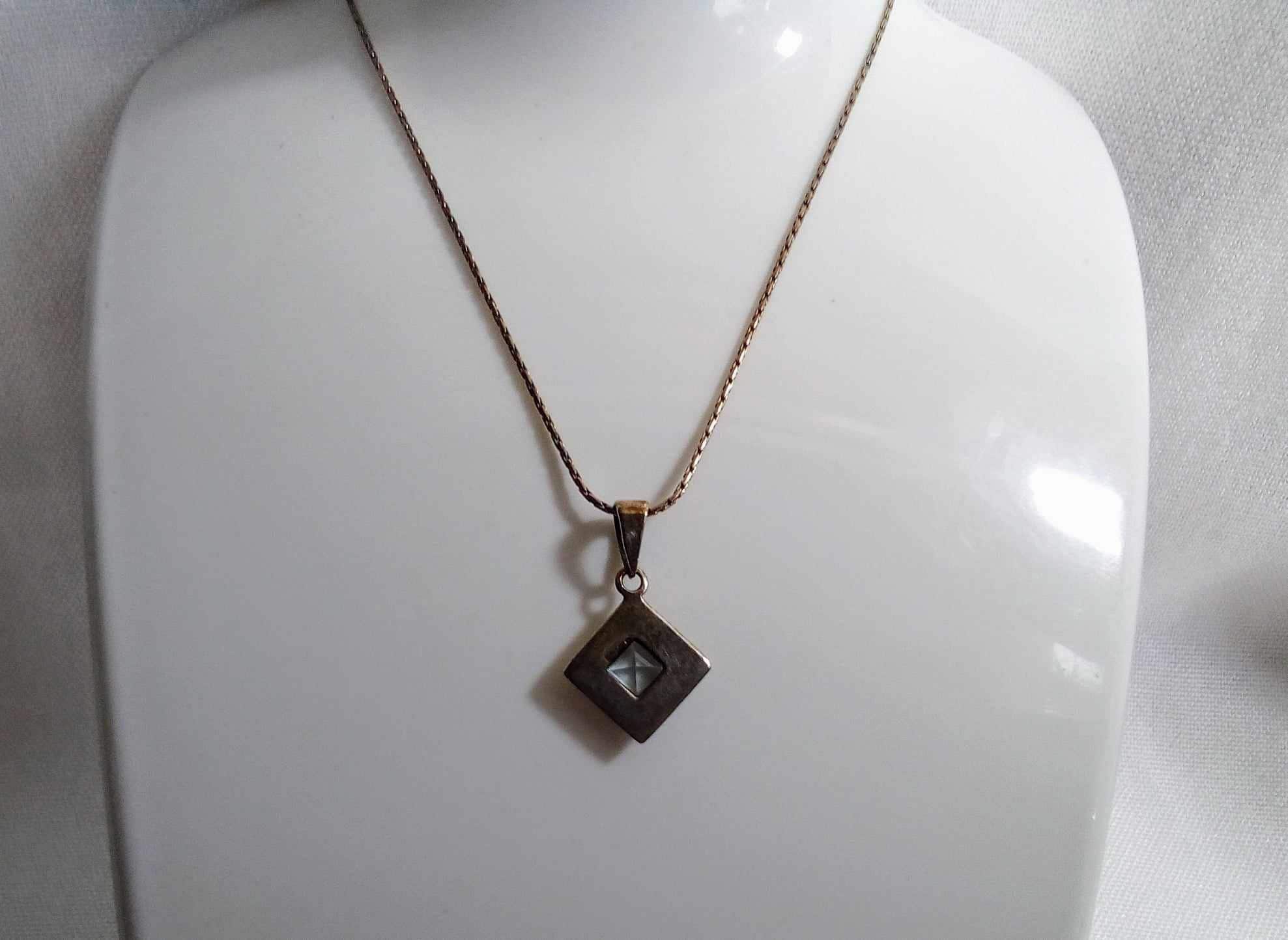 JP646 Vintage Hallmarked Chain and Pendant With Clear Stone for Small Girls. Free Global Shipping - Etsy JP646 Vintage Hallmarked Chain and Pendant With Clear Stone for Small Girls. Free Global Shipping - Etsy