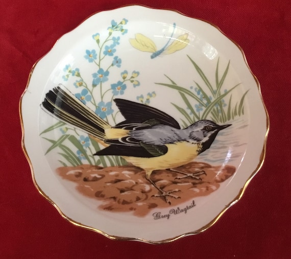 L147 Vintage Heritage Regency Collection Grey Wagtail Pin Dish