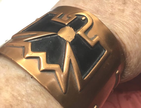 E3 Vintage adjustable solid copper Native America… - image 2