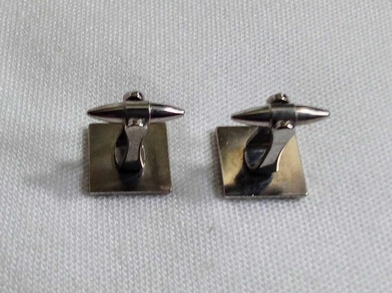 JP339 Vintage Silver Tone Cuff Links by Stratton.… - image 4