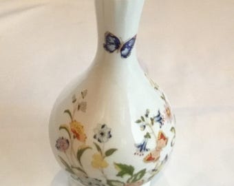 P86 Jarrón pequeño vintage de Ansley Cottage Garden, década de 1980, de porcelana fina, fabricado en Inglaterra. Envío con seguimiento.