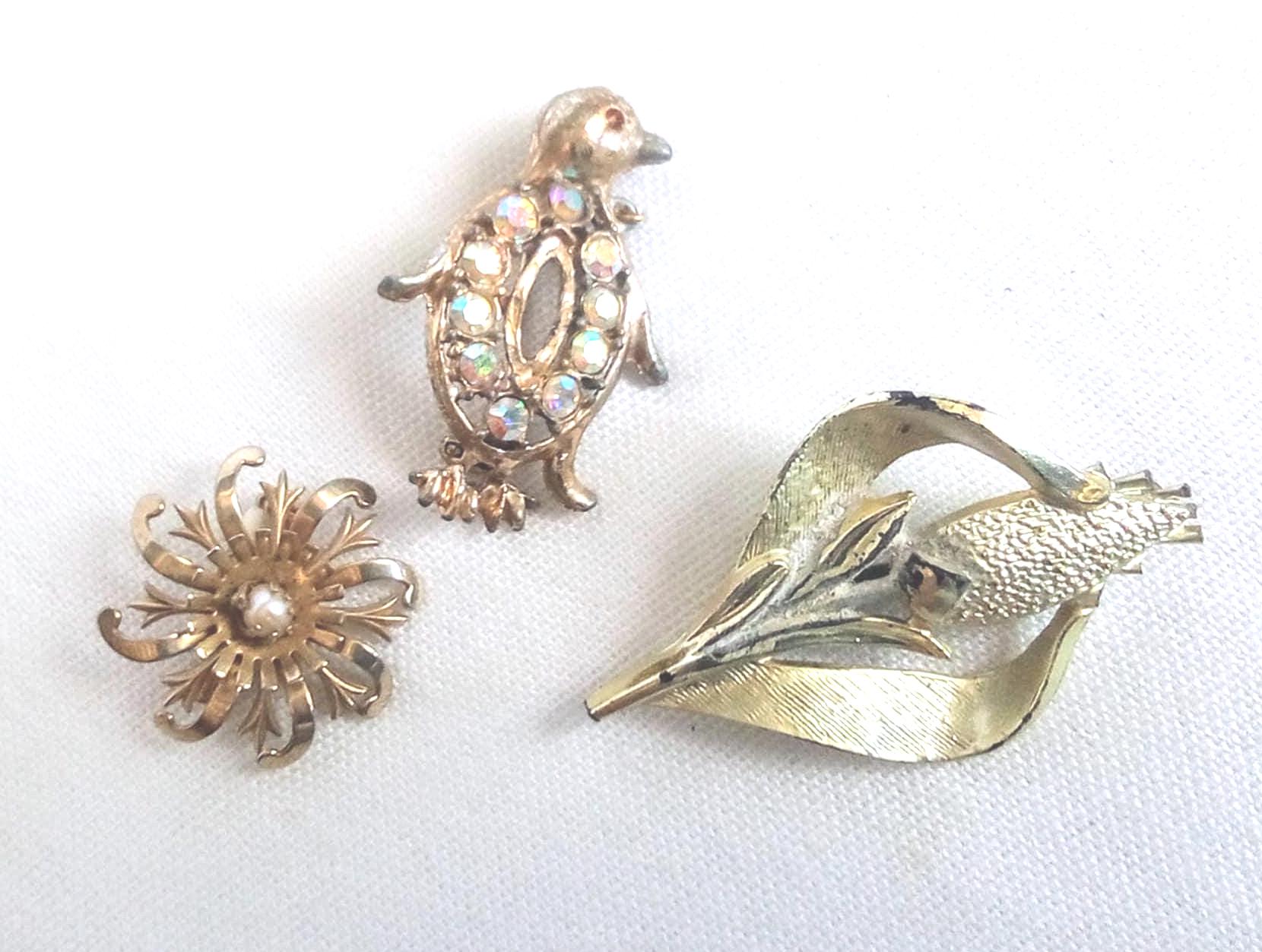 JP792 ヴィンテージ ブローチ3個セット（欠陥品を含む）説明をご覧