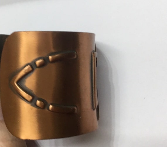 E3 Vintage adjustable solid copper Native America… - image 4