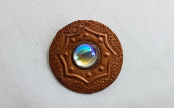 C87 Vintage Artisan Crafted Copper Brooch. Copper… - image 3