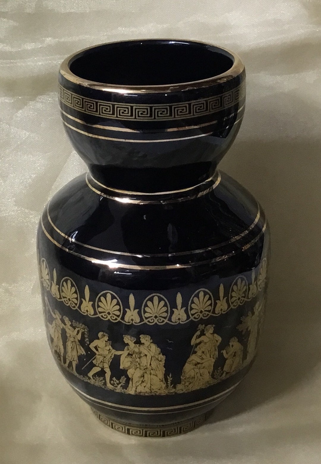 ギリシャハンドメイド陶器 24K 金彩 花瓶 【公式通販】