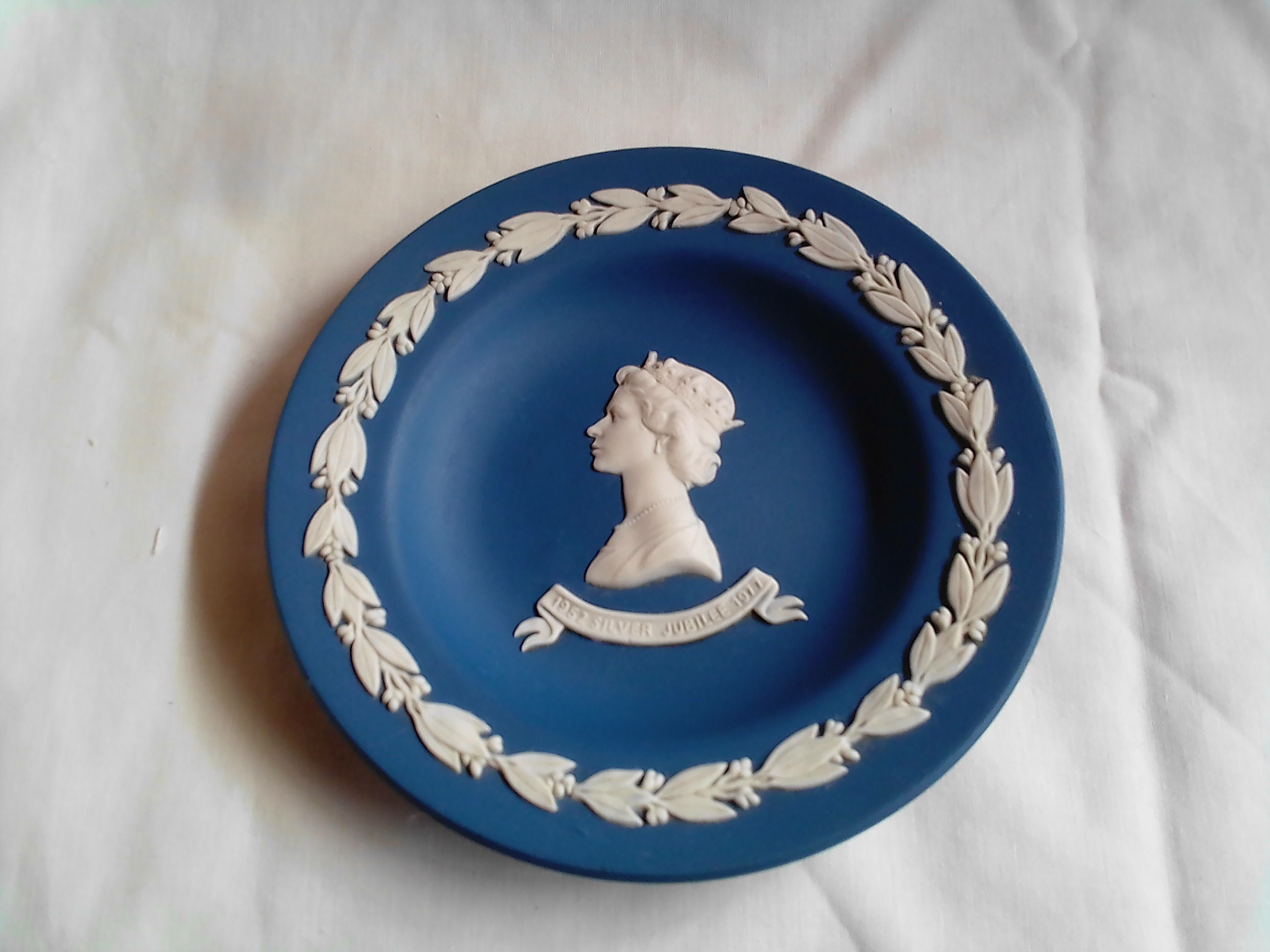 Vintage Wedgwood Jasperware Tea Cup & Saucer Pale Blue