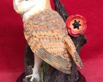 W92 Vintage Hand Painted the Country Bird Collection “ the Barn