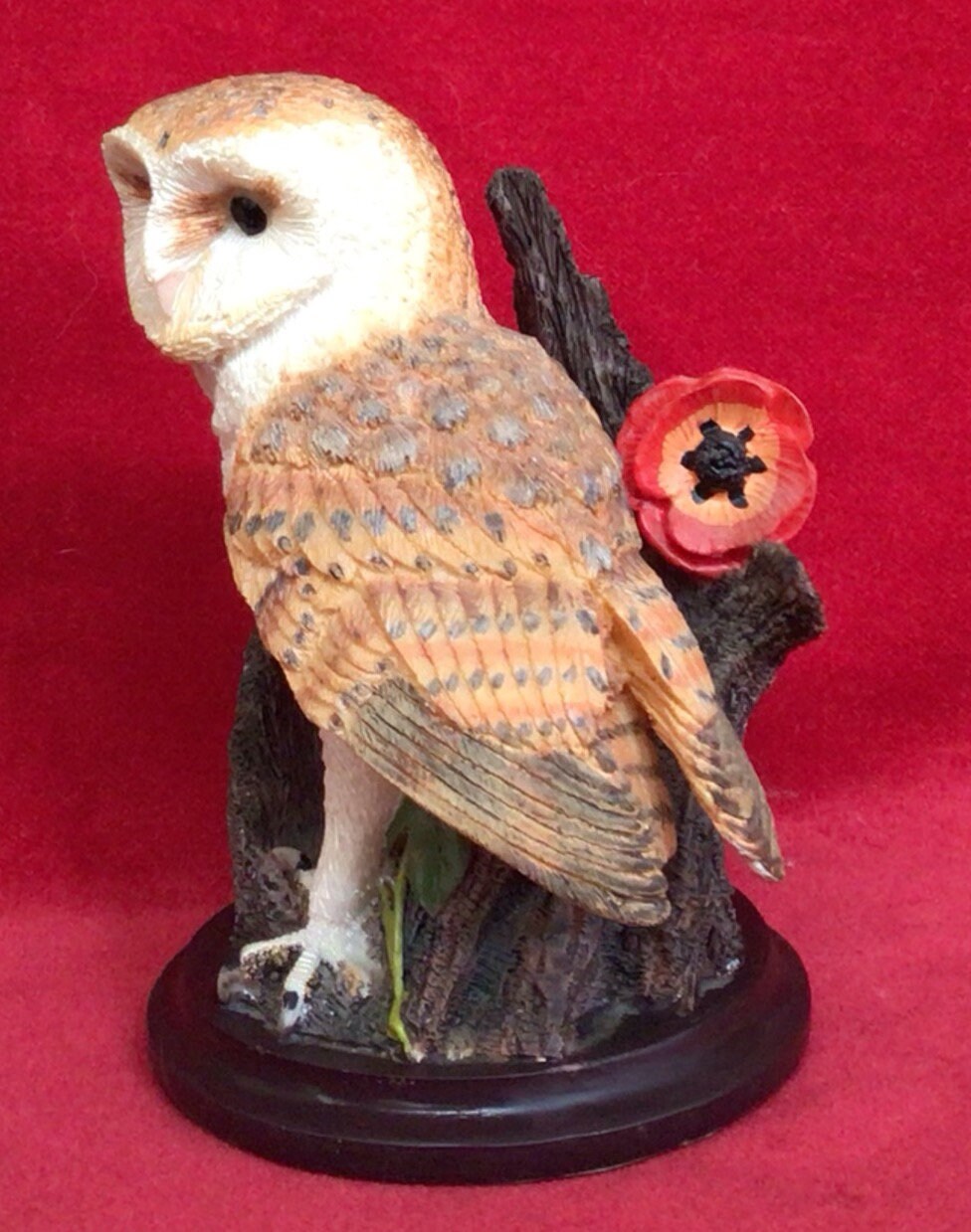 Country Artists フクロウ置物 1990年英国製 Barn Owl W92 Vintage Hand Painted the Country Bird Collection “ the Barn