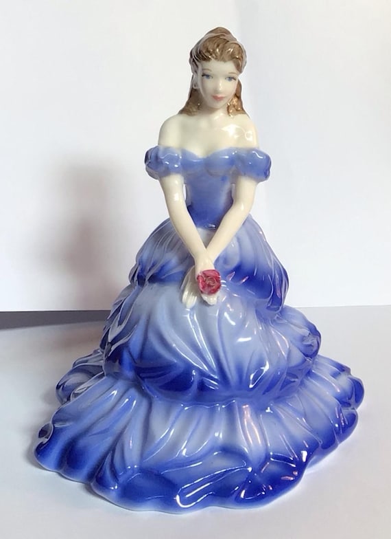 W136 Vintage Hand Made Coalport Debutante “ Melanie” Lady Figurine