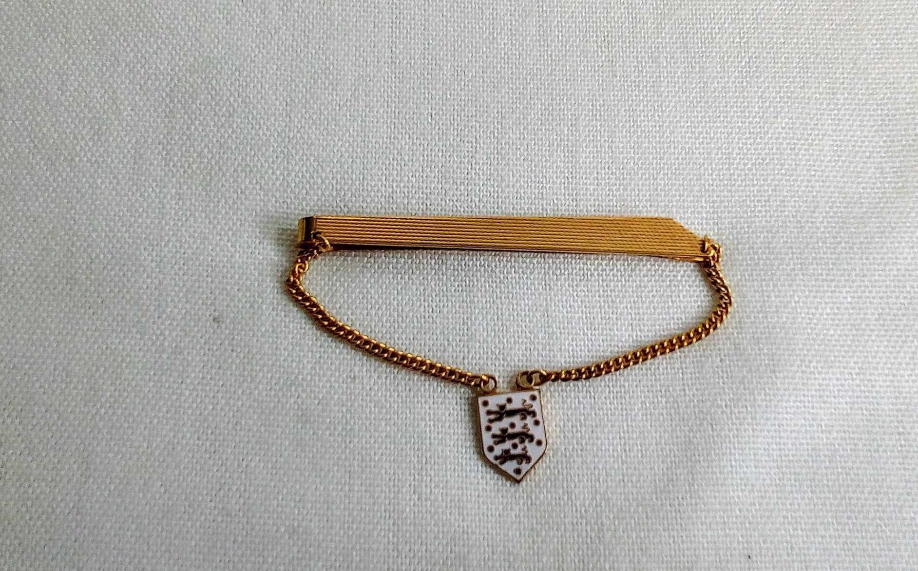 Pince à Cravate Homme Bicolore Argent Or – Chaînette Et Cristal • Atelier Raffiné