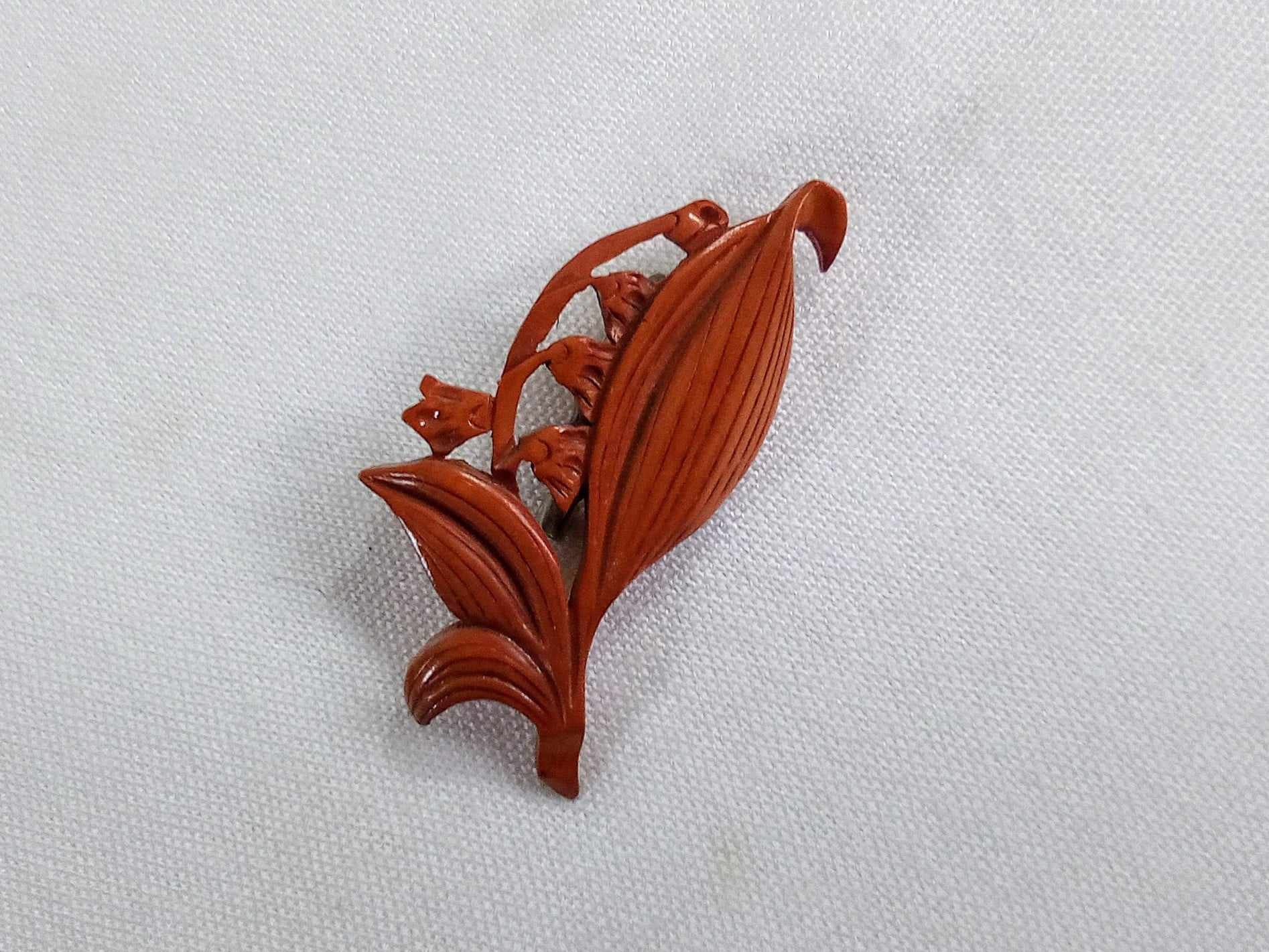 AB74 珍しいヴィンテージのエーデルワイスの花のブローチ