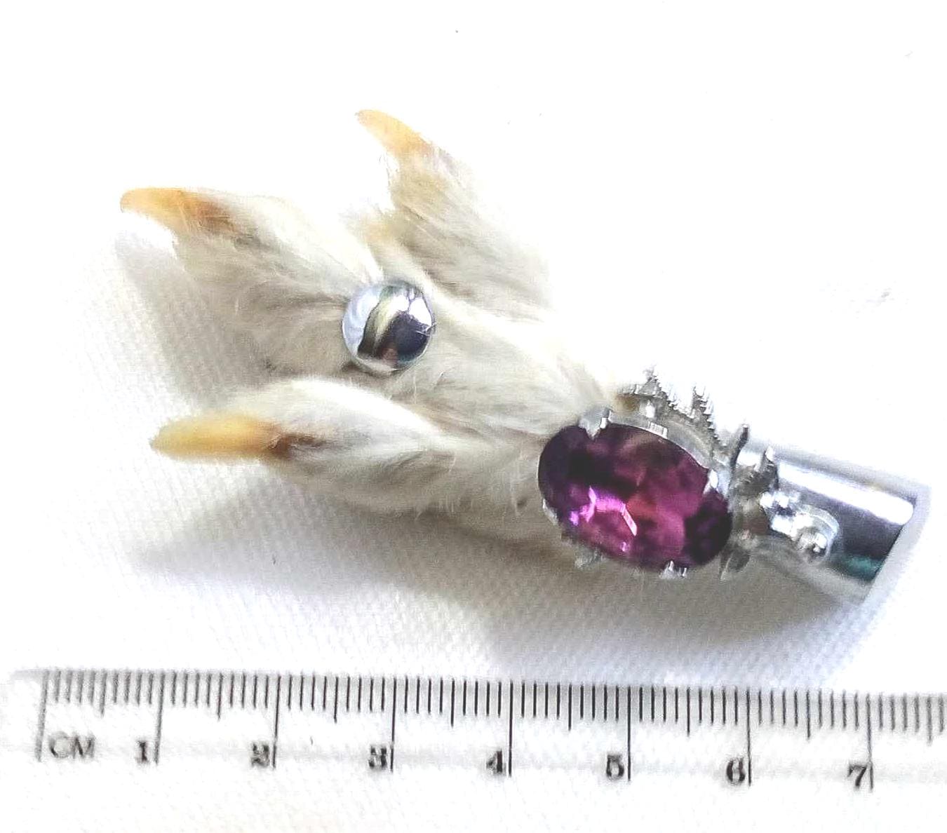 JP373. Vintage WBS Hallmarked Silver Plated Grouse Foot Brooch or