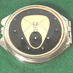 Russ Berrie製、L58 ヴィンテージ デッドストック コンパクトハンドバッグミラー。オリジナルボックス入り（傷みあり）。追跡付き配送。
