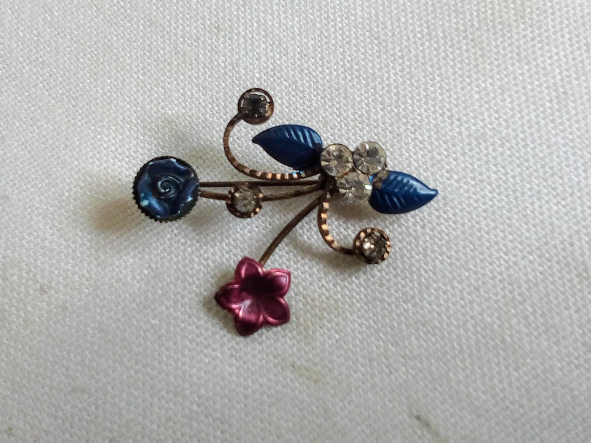 Z11 Vintage Silver Tone Flower Brooch. C1940's. Gift Idea - Etsy