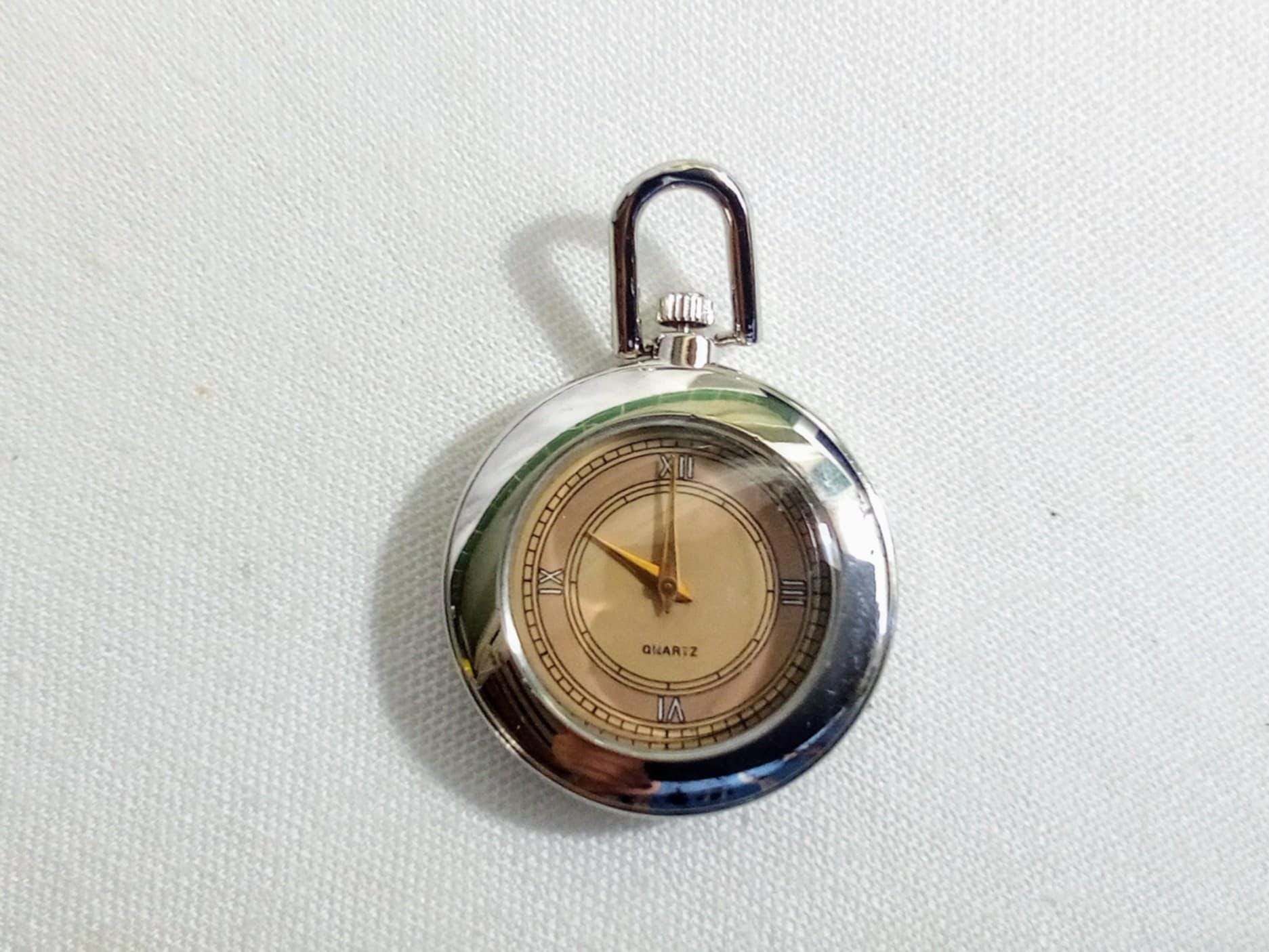 V162 Vintage Silver Tone Open Face Pocket New Old