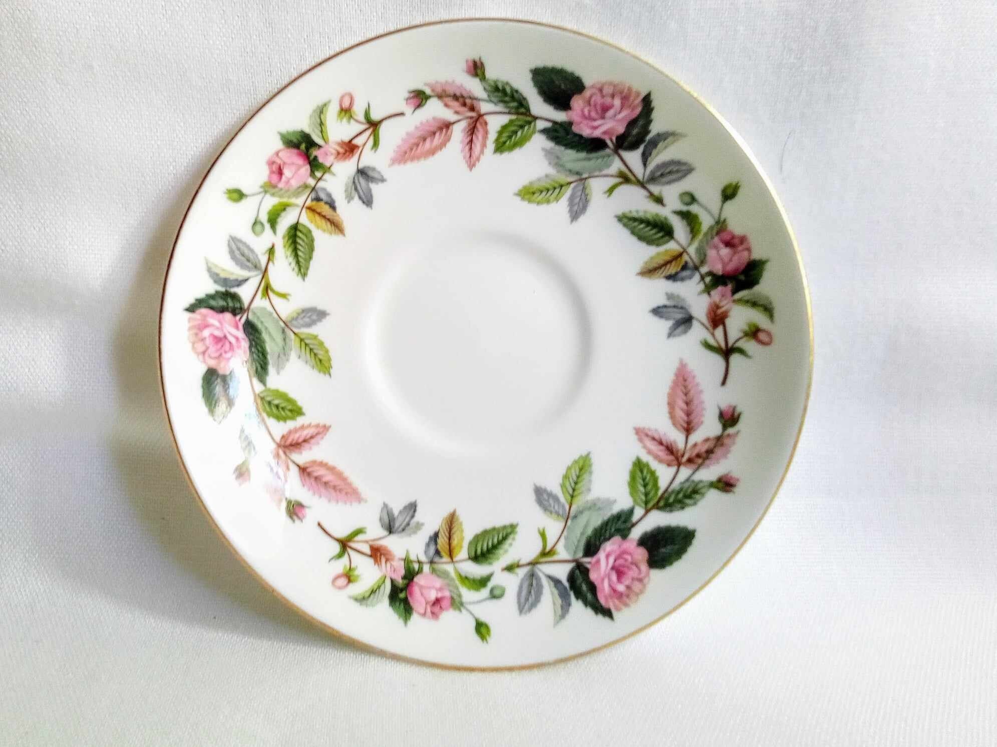 Wedgwood Ruby Whitehall bone china Leigh shape cup and