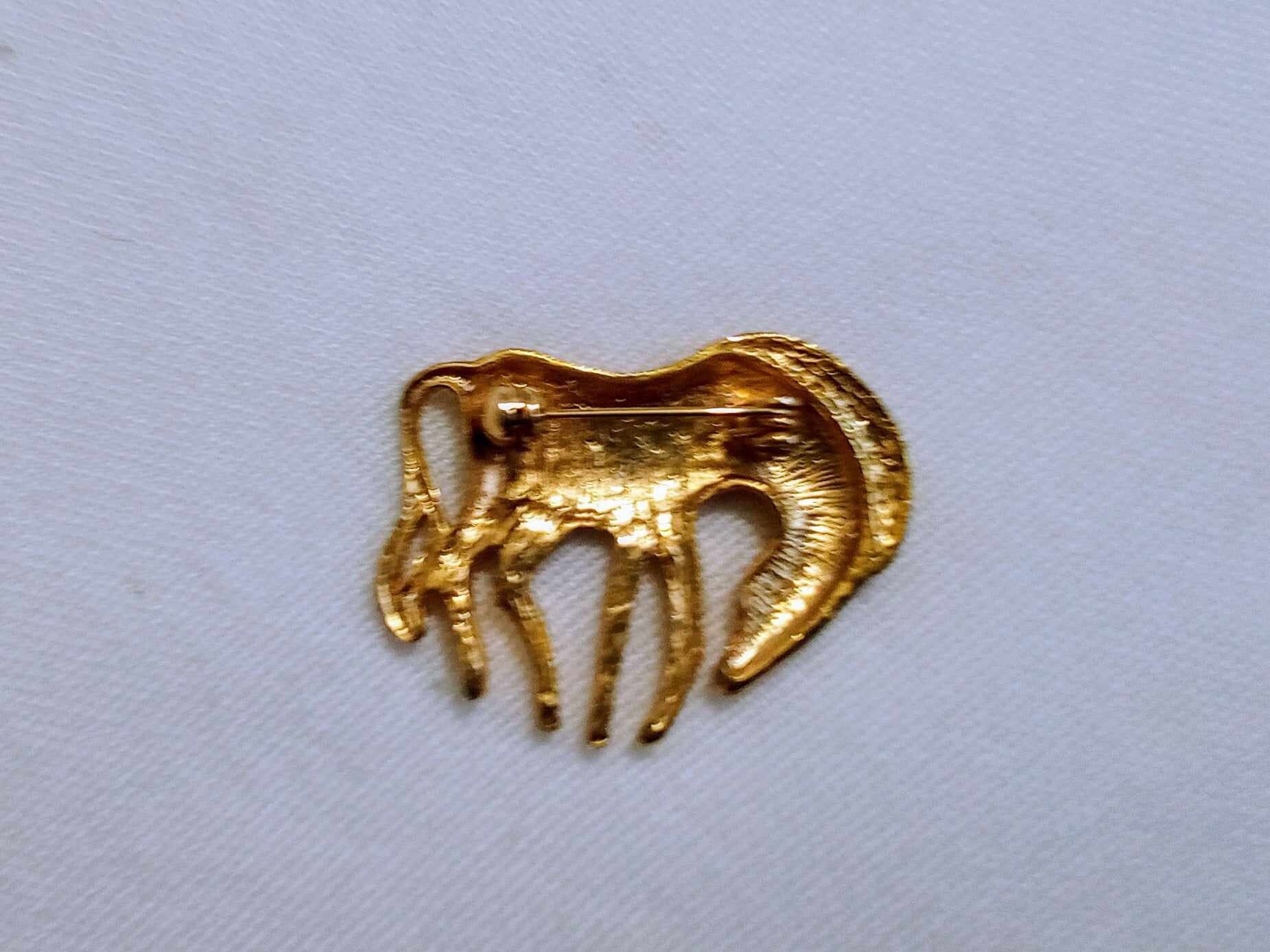 1970年代｜アメリカ｜マザーオブパールゼブラ JP136. Vintage Gold Tone Zebra Brooch. New, Old Stock. - Etsy