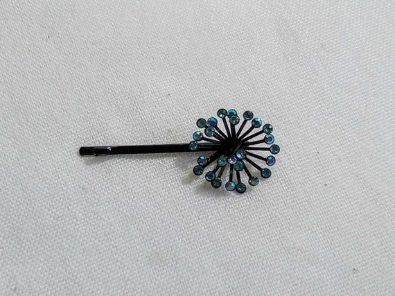 M53a Vintage Hair Clip/grip. Sparkle Burst Set With Blue  display picture 1