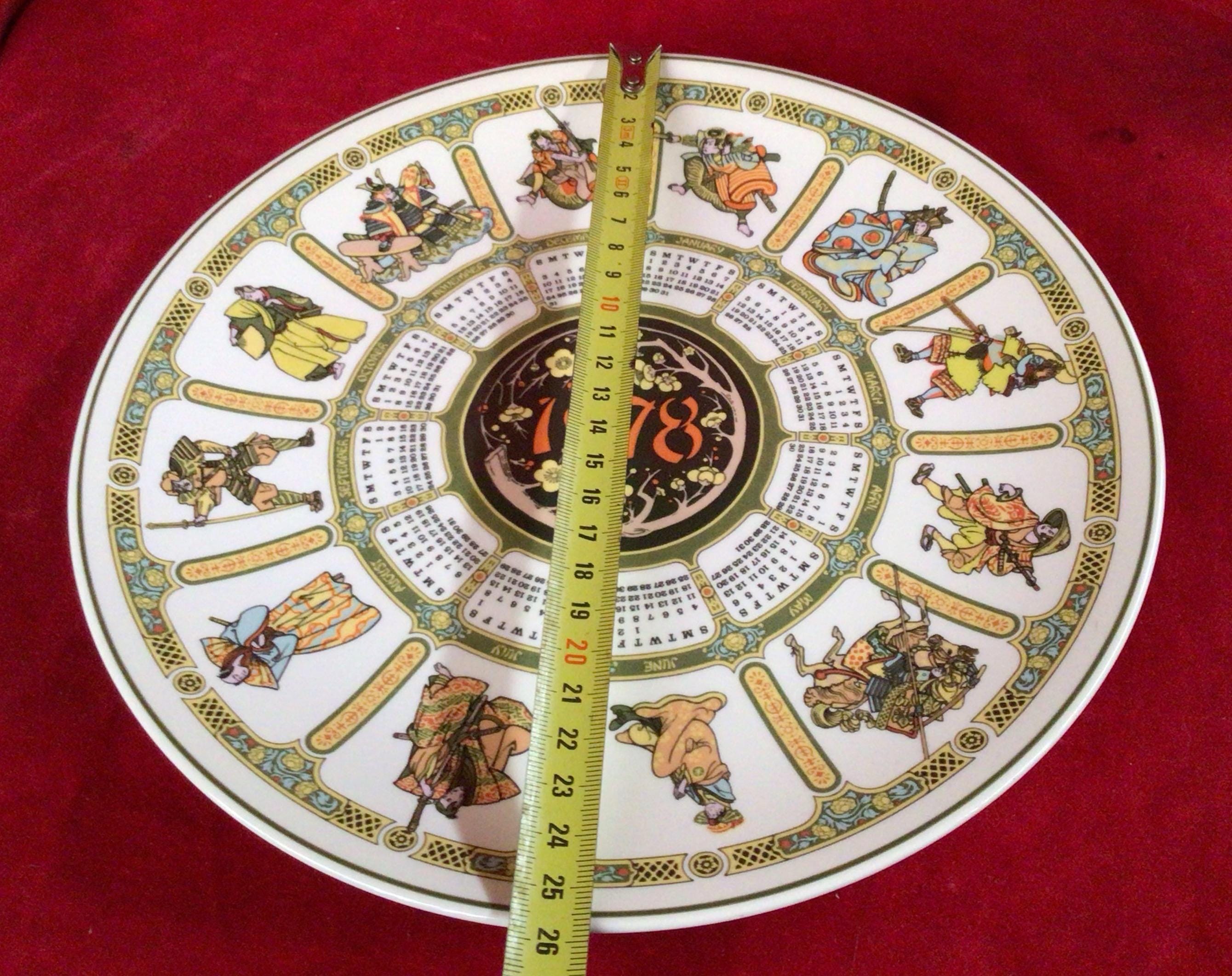 T20a Vintage 1978 Large Wedgwood “ Samurai Calendar Plate Eight