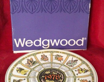 Vintage 1978 Calendar Plate, Wedgewood - Etsy