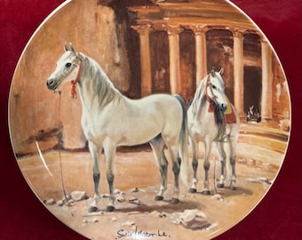 AB130a Vintage Spode 1988 “ Arabian” By Susie Whitcombe The Noble Horse Decorative Plate With Hanger. Gift Idea. Tracked Shipping.