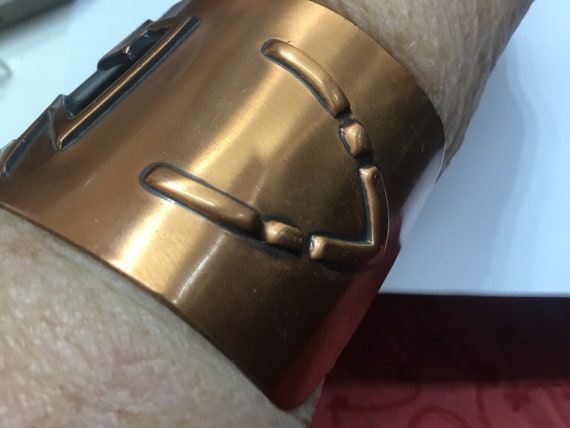 E3 Vintage adjustable solid copper Native America… - image 9