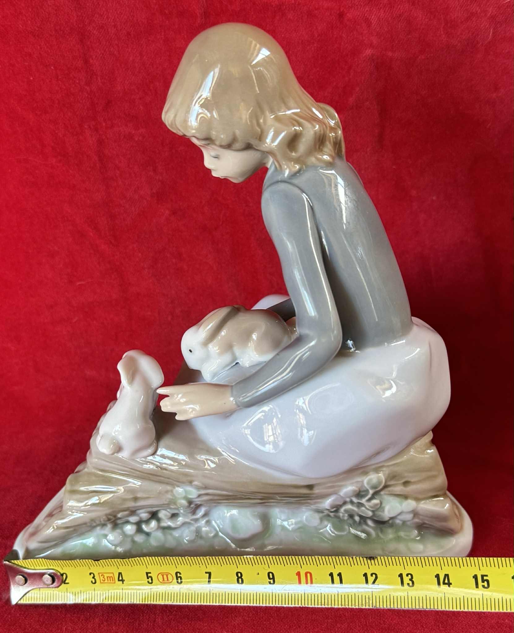 L164 Vintage 1987s NAO by Lladro “sitting on Garden Girl With