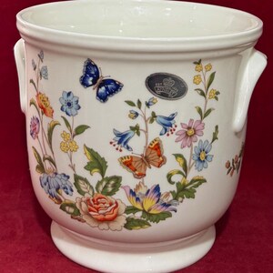Z190a Vintage Aynsely Cottage Garden tung blomkruka. Benporslin, tillverkad i England.