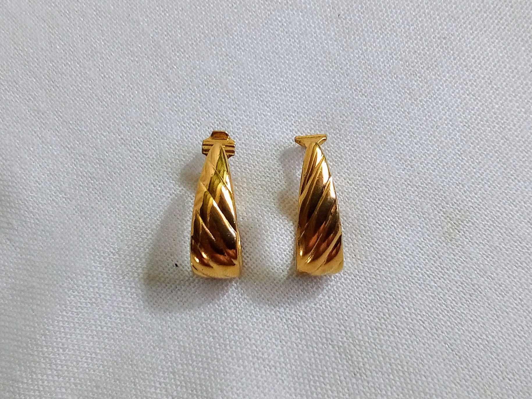 ピアス VINTAGE HOLLYWOOD Two-tone Ring Earrings BMH1304 Vintage 1980 Givenchy Double Hoop Rope Design Earrings - Etsy