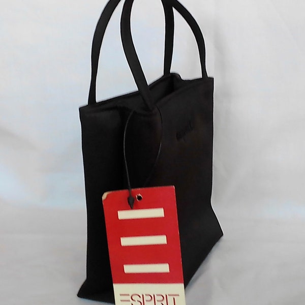 Petit sac à main Esprit New Old Stock vintage N16 en tissu noir avec étiquette d'origine. Excellente idée cadeau. Vous payez, nous envoyons avec la livraison gratuite.