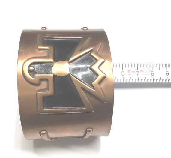 E3 Vintage adjustable solid copper Native America… - image 3