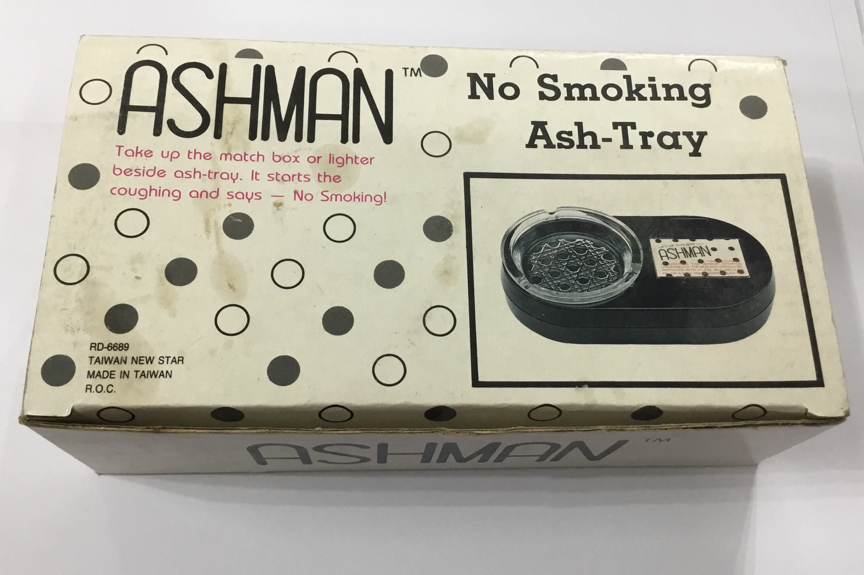 L57 Novelty Ashman No Smoking Ashtray, It Coughs and
