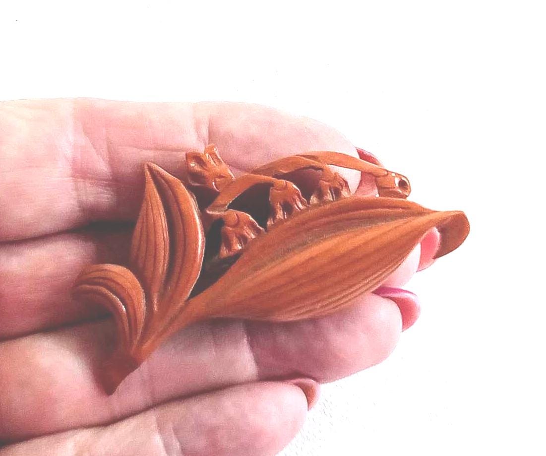 AB74 珍しいヴィンテージのエーデルワイスの花のブローチ