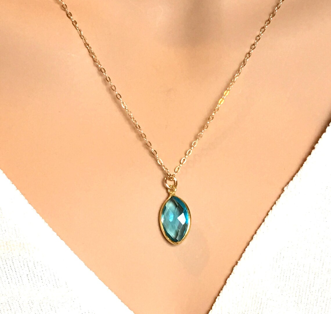 November Birthstone Necklace Gold Citrine Necklace Dainty Etsy