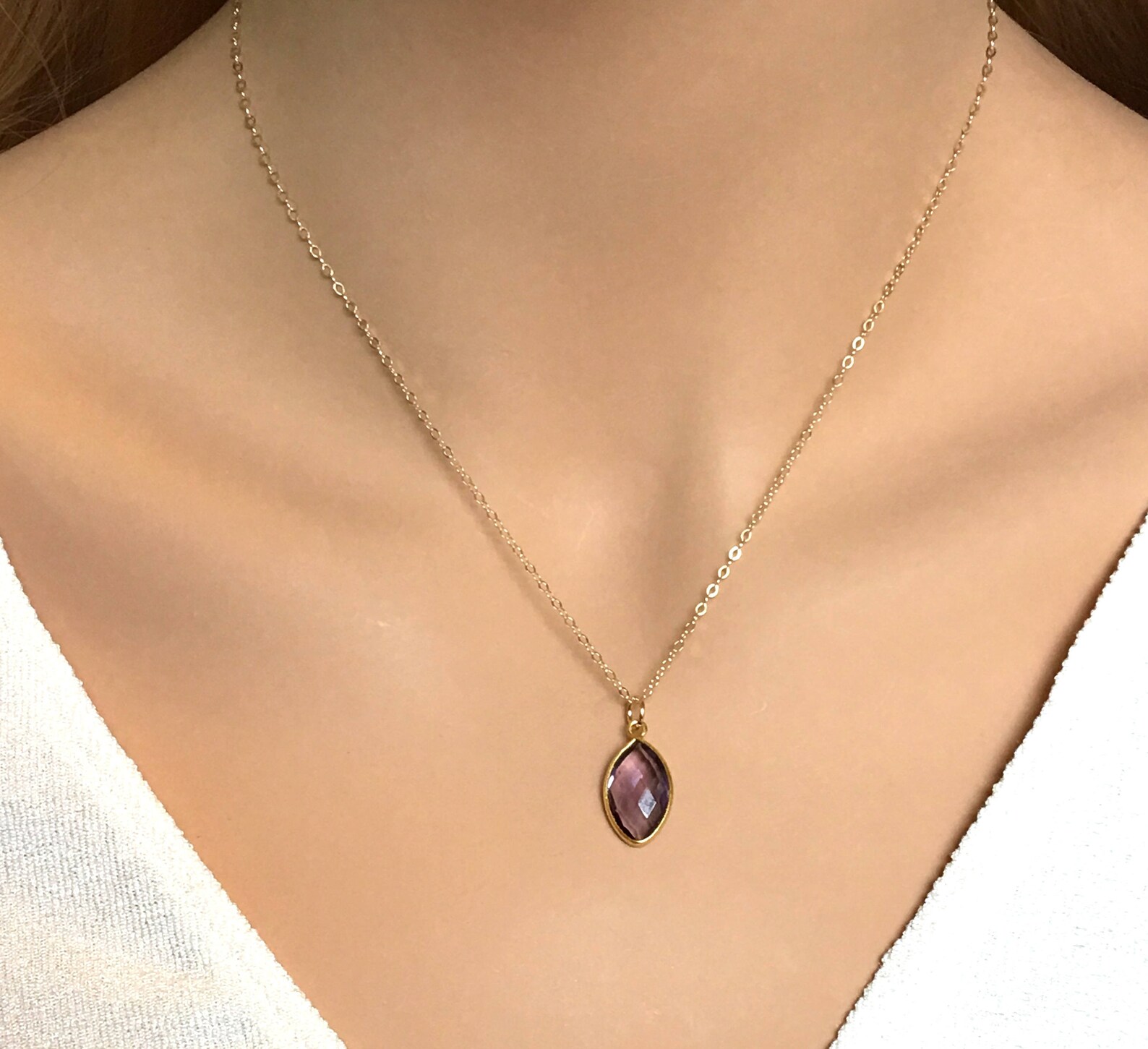 November Birthstone Precious Pendant Necklace