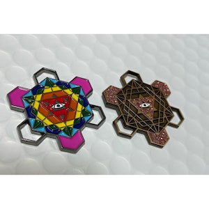 Sacred All Seeing Eye Hat Pin - Geometry Music Festival Geometry