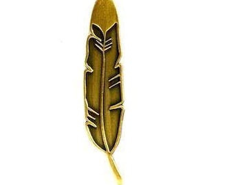 The Gold Feather Pin Enamel Pin Custom Lapel  hat pin