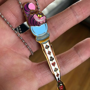 Mini Pendant Necklace &quot;Good Luck Charm&quot; The Tiny Mad Cat Inspired by Wonderland