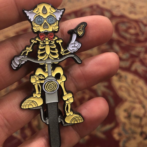 Albert Hoffman bike bicycle day pin Glow in the Dark /50