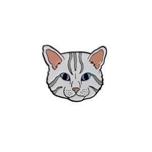 The White Cat Pin Pet-  Cat Pin Enamel Pin Custom Lapel hat pin