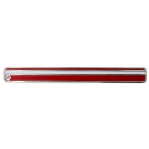 Silver Tie clip for Suit & Red Tie Bar